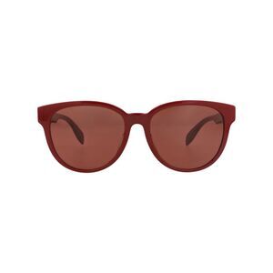 Alexander McQueen Round-Frame Acetate Sunglasses Red Womens